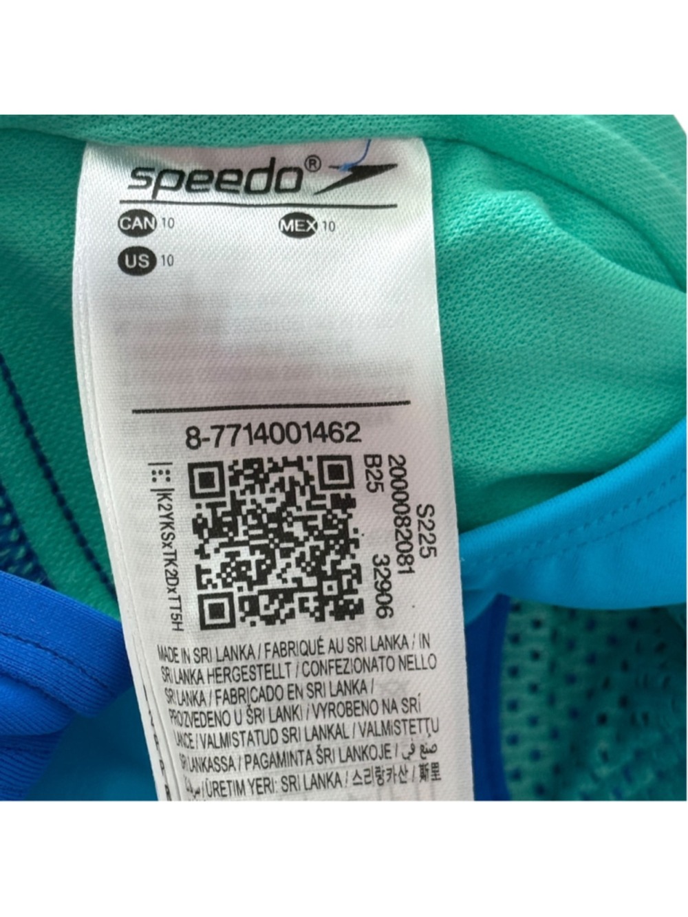 Speedo Girls One-Piece Swimsuit Blue Aqua Mesh Size 10 NWT 8-7714001462 - Picture 6 of 6